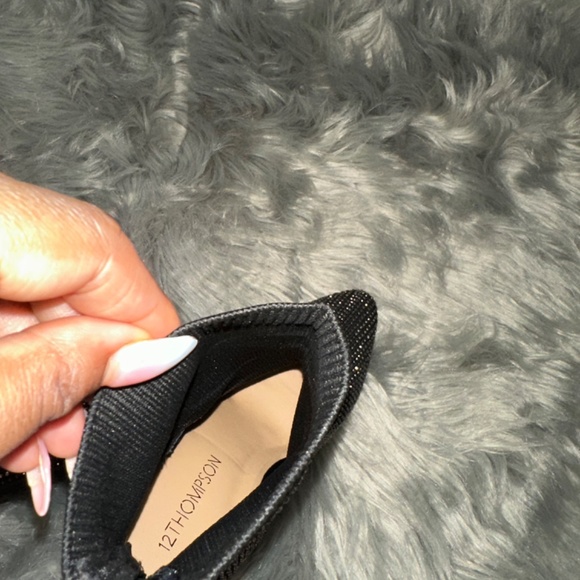 🔥12 Thompson Women's Boots Kellie Black with Silver Bling - Picture 8 of 8